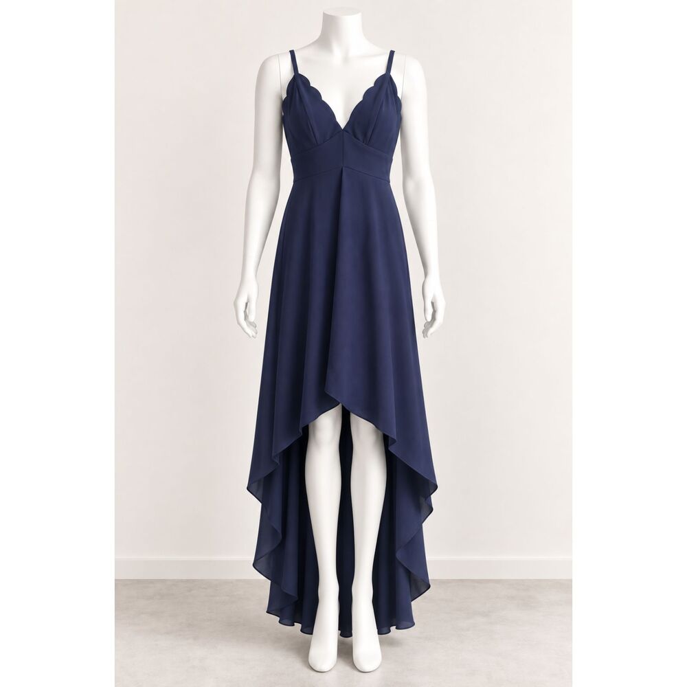 NWT Speechless Navy Blue High Low Maxi Formal Dress Juniors Size 5